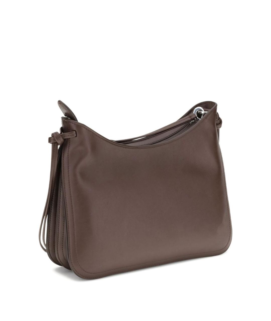 PHOEBE PHILO Коричневая кожаная сумка через плечо, фото 2