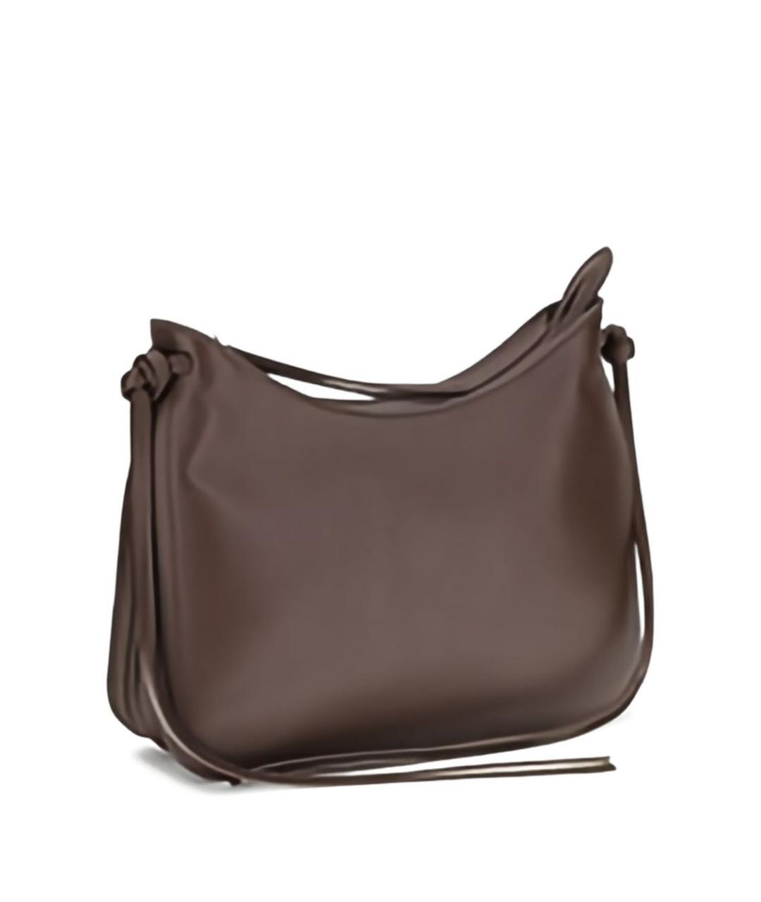 PHOEBE PHILO Коричневая кожаная сумка через плечо, фото 3