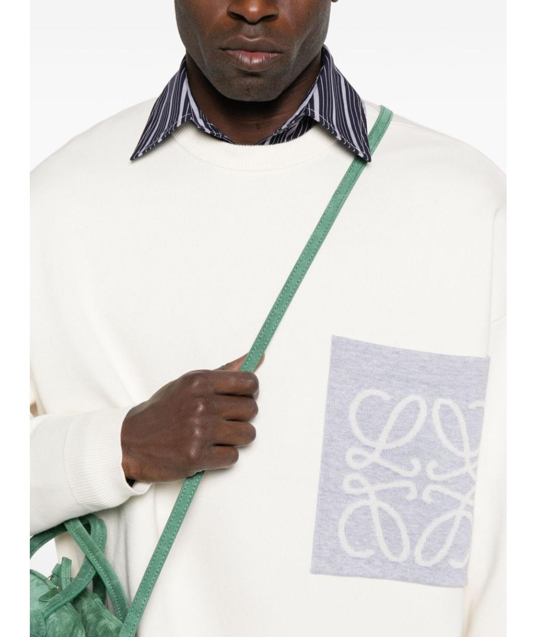 LOEWE Бежевый хлопковый джемпер / свитер, фото 4