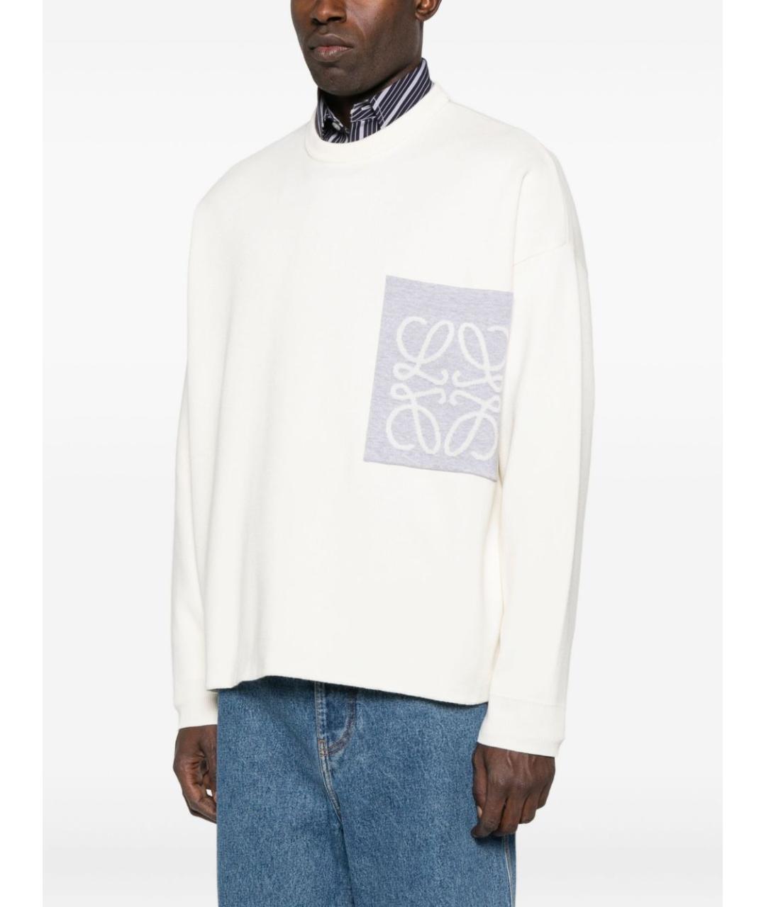 LOEWE Бежевый хлопковый джемпер / свитер, фото 3