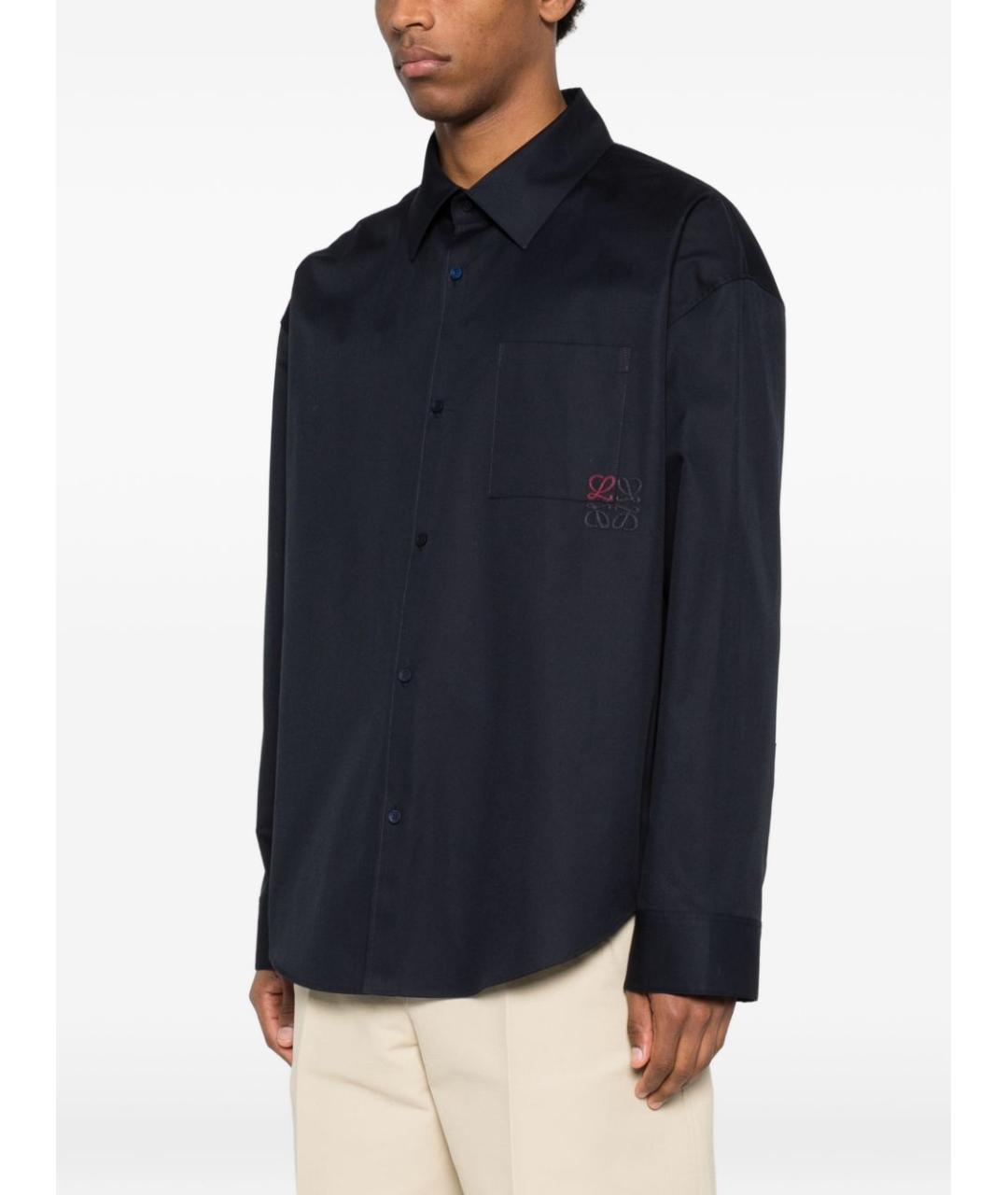 LOEWE Синяя хлопковая кэжуал рубашка, фото 2