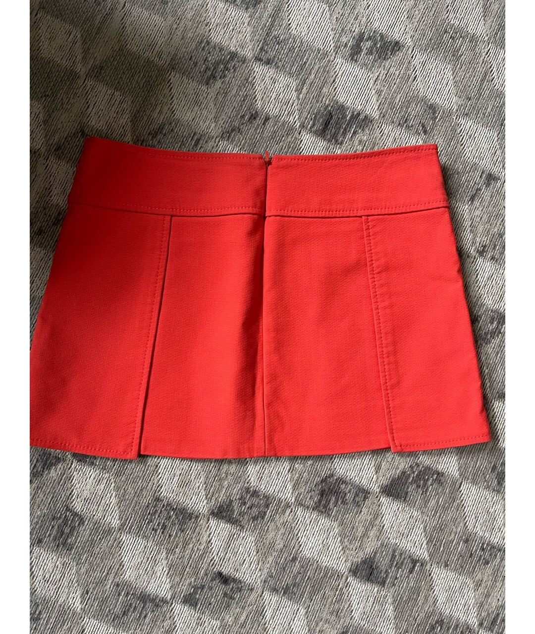 GUCCI Оранжевая хлопко-эластановая юбка мини, фото 6
