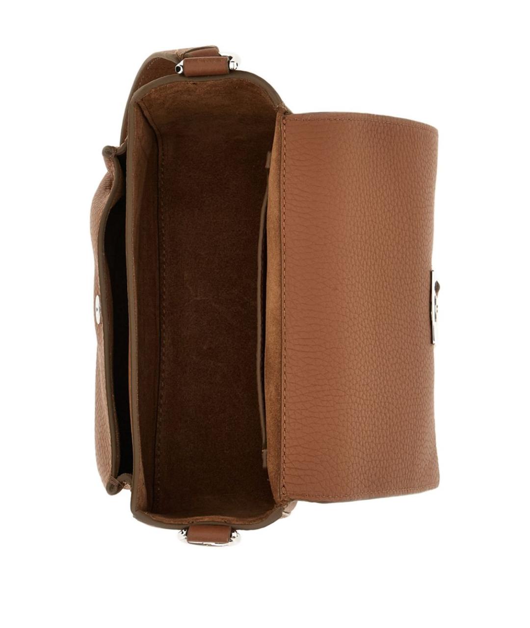 HOGAN Коричневая кожаная сумка через плечо, фото 5