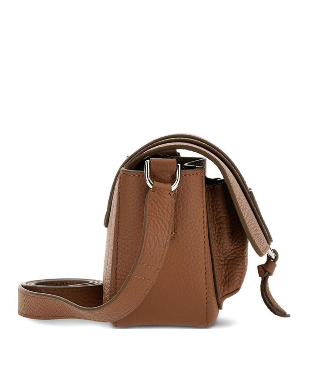 HOGAN Коричневая кожаная сумка через плечо, фото 4