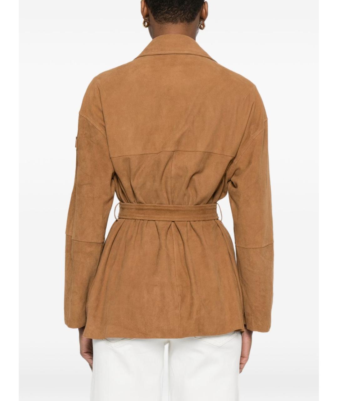 PEUTEREY Коричневая замшевая куртка, фото 2