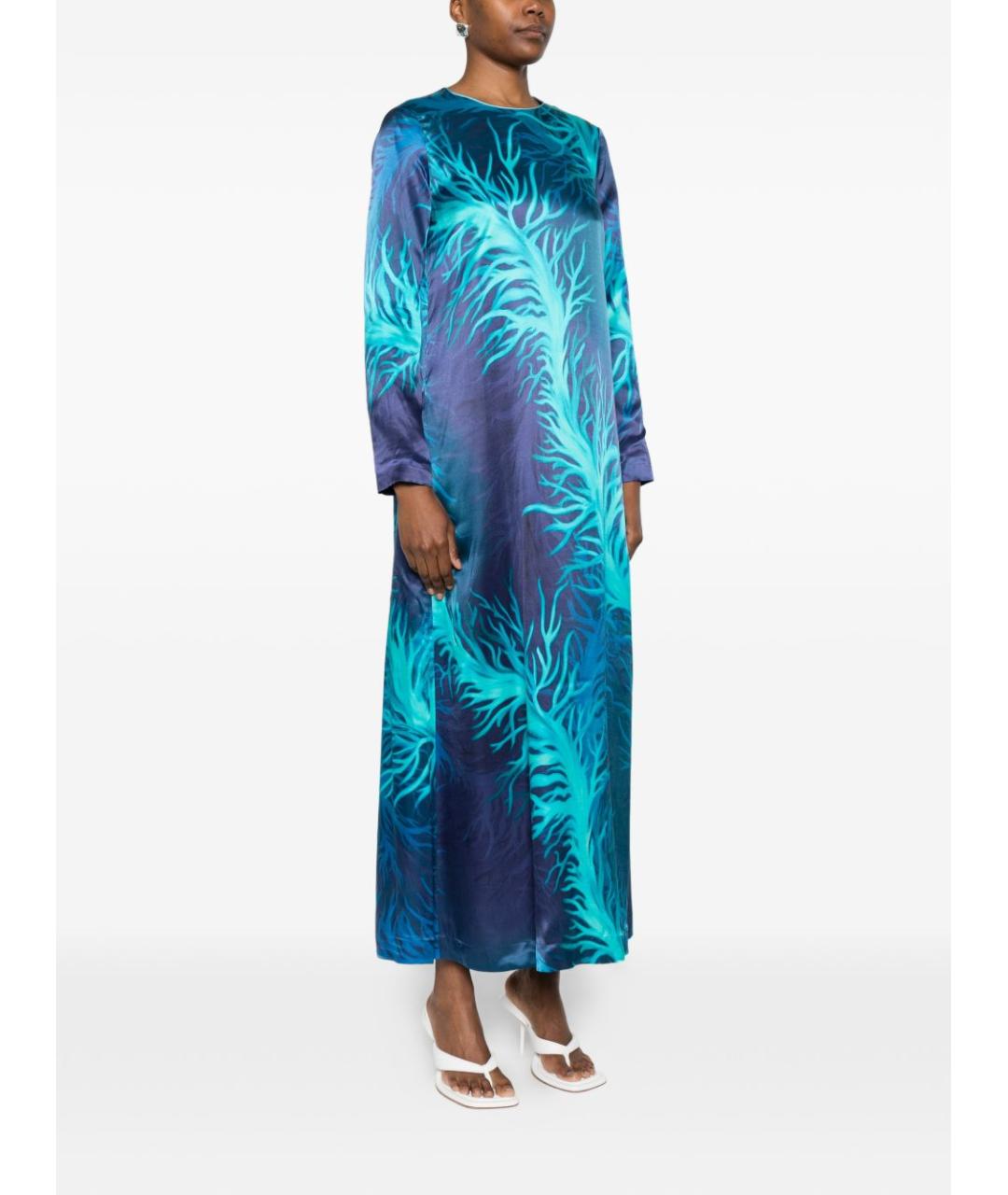 F.R.S FOR RESTLESS SLEEPERS Мульти шелковое коктейльное платье, фото 4