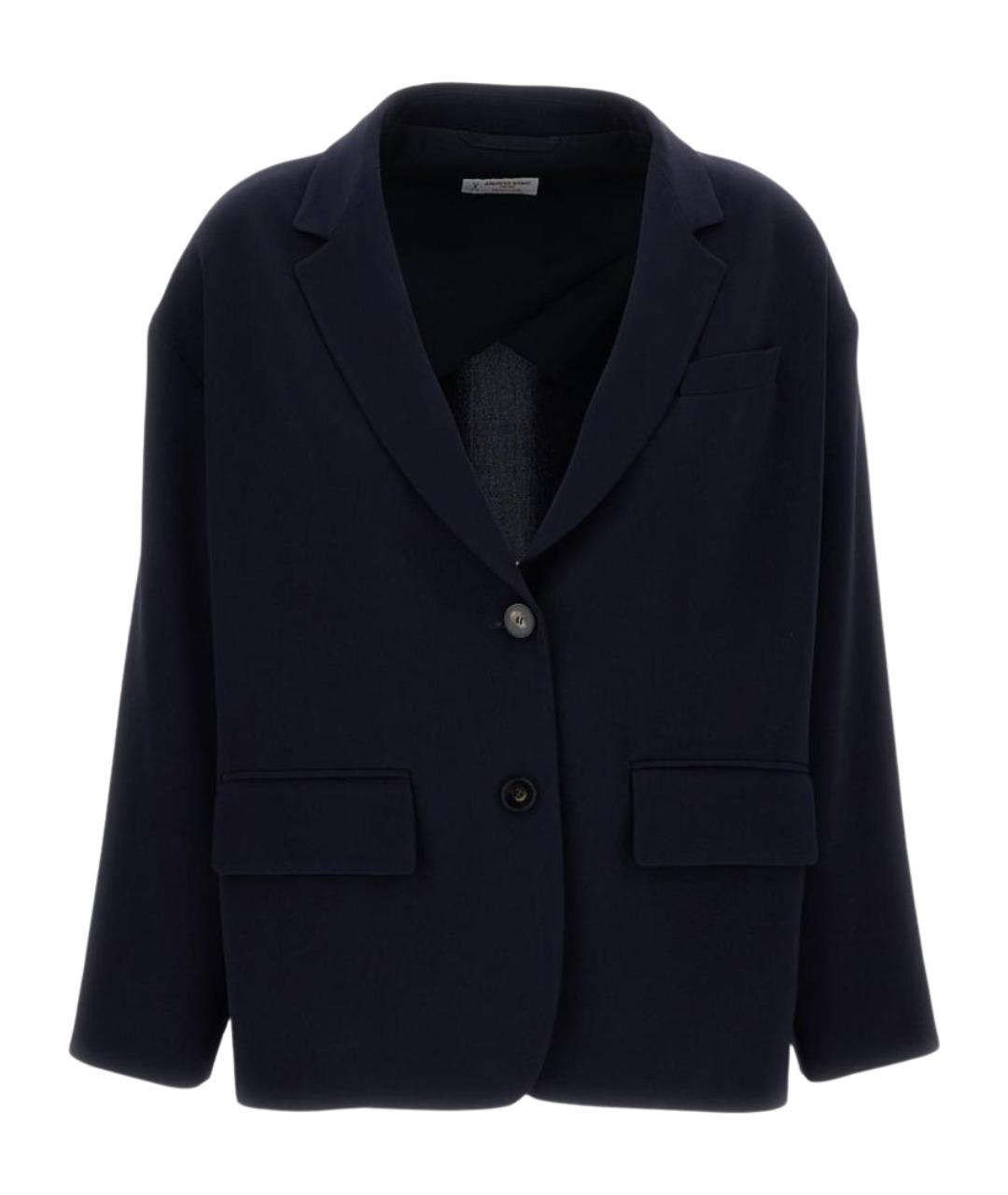 ALBERTO BIANI Синий ацетатный жакет/пиджак, фото 1