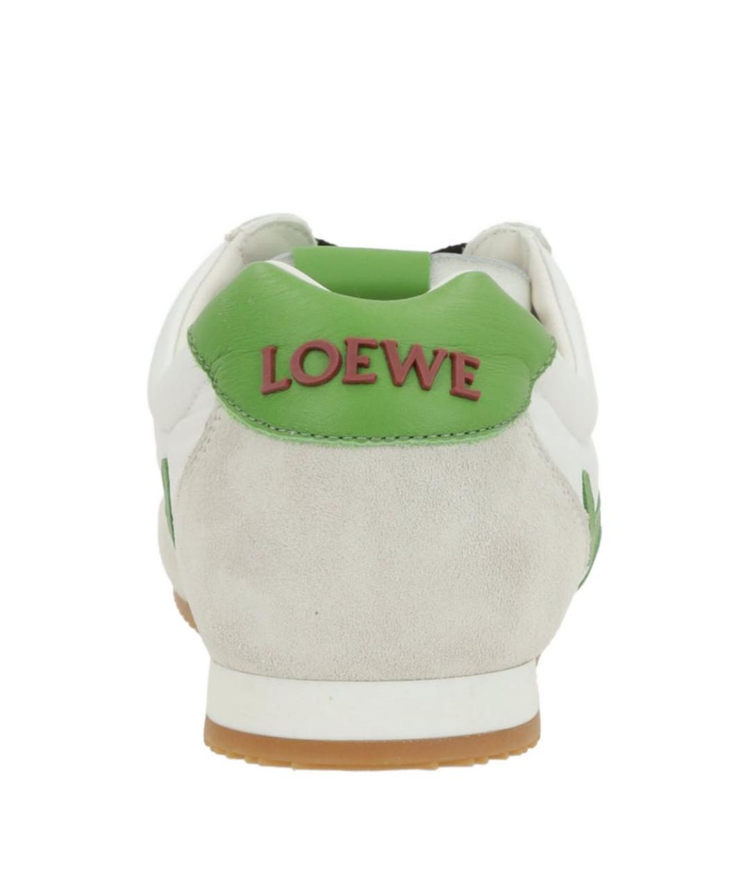 LOEWE Зеленые кожаные кроссовки, фото 3