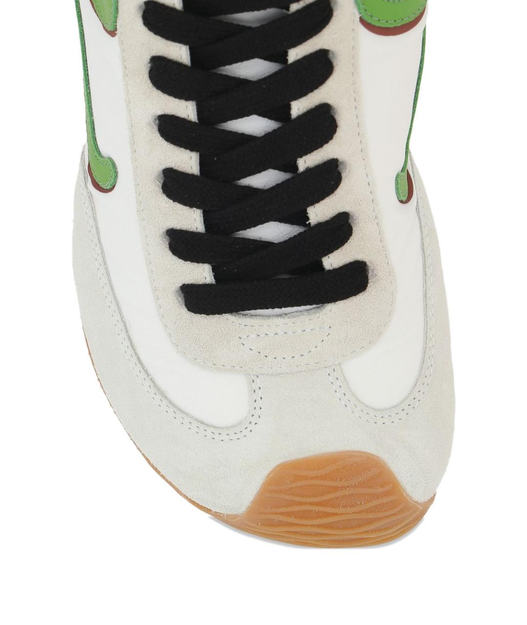 LOEWE Зеленые кожаные кроссовки, фото 4