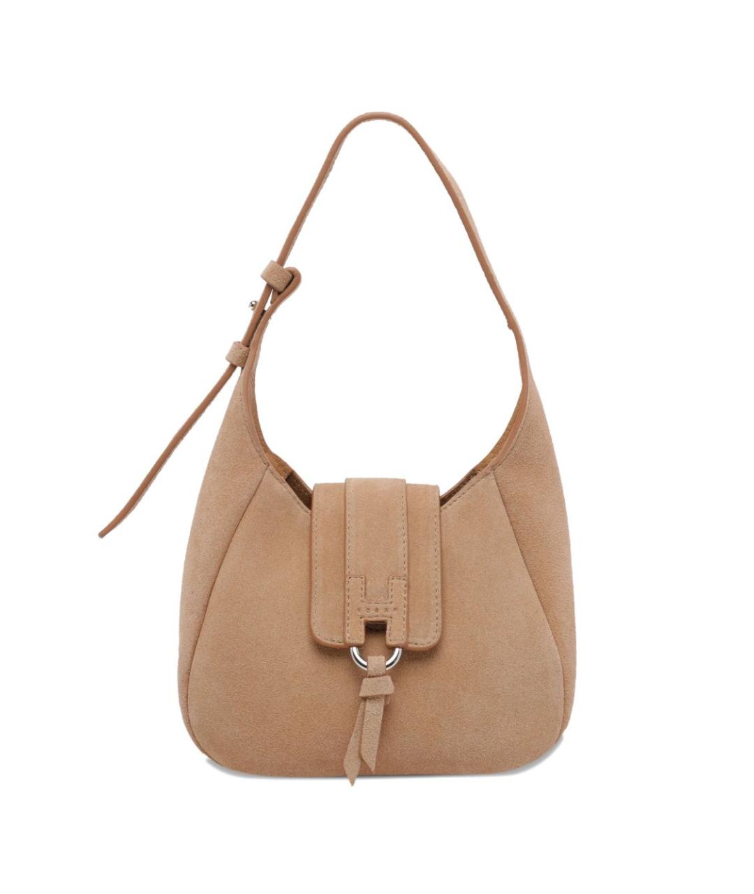 HOGAN Бежевая кожаная сумка через плечо, фото 1