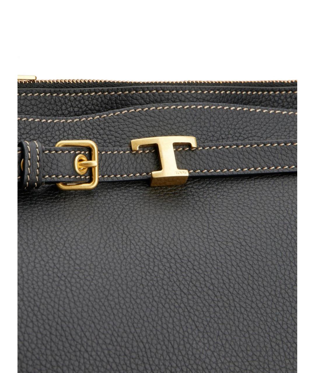 TOD'S Черная кожаная сумка через плечо, фото 3
