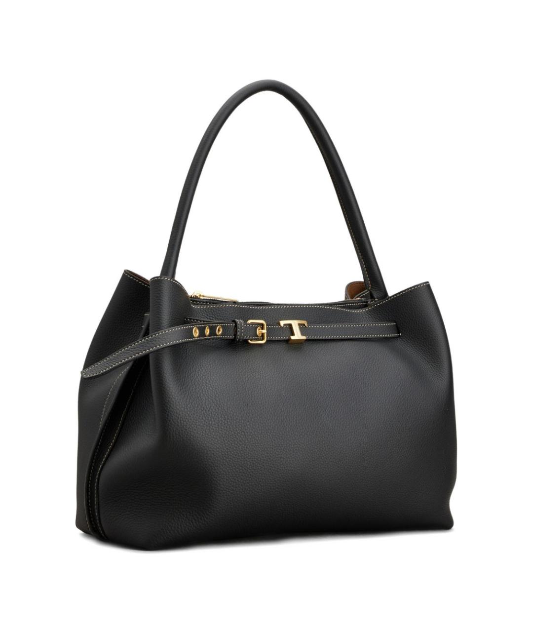TOD'S Черная кожаная сумка через плечо, фото 6
