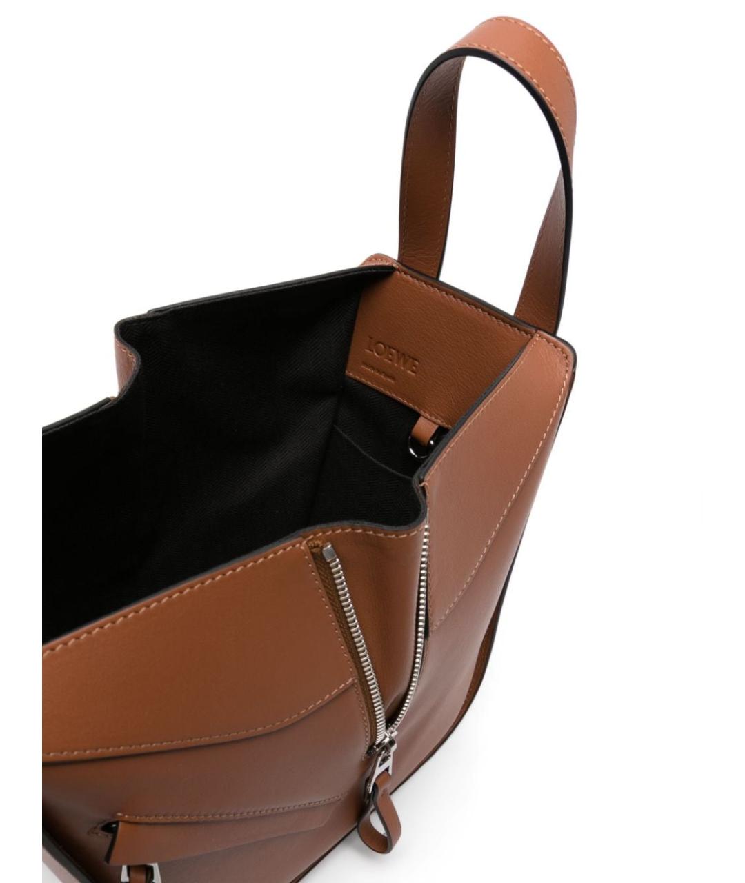 LOEWE Коричневая кожаная сумка тоут, фото 3