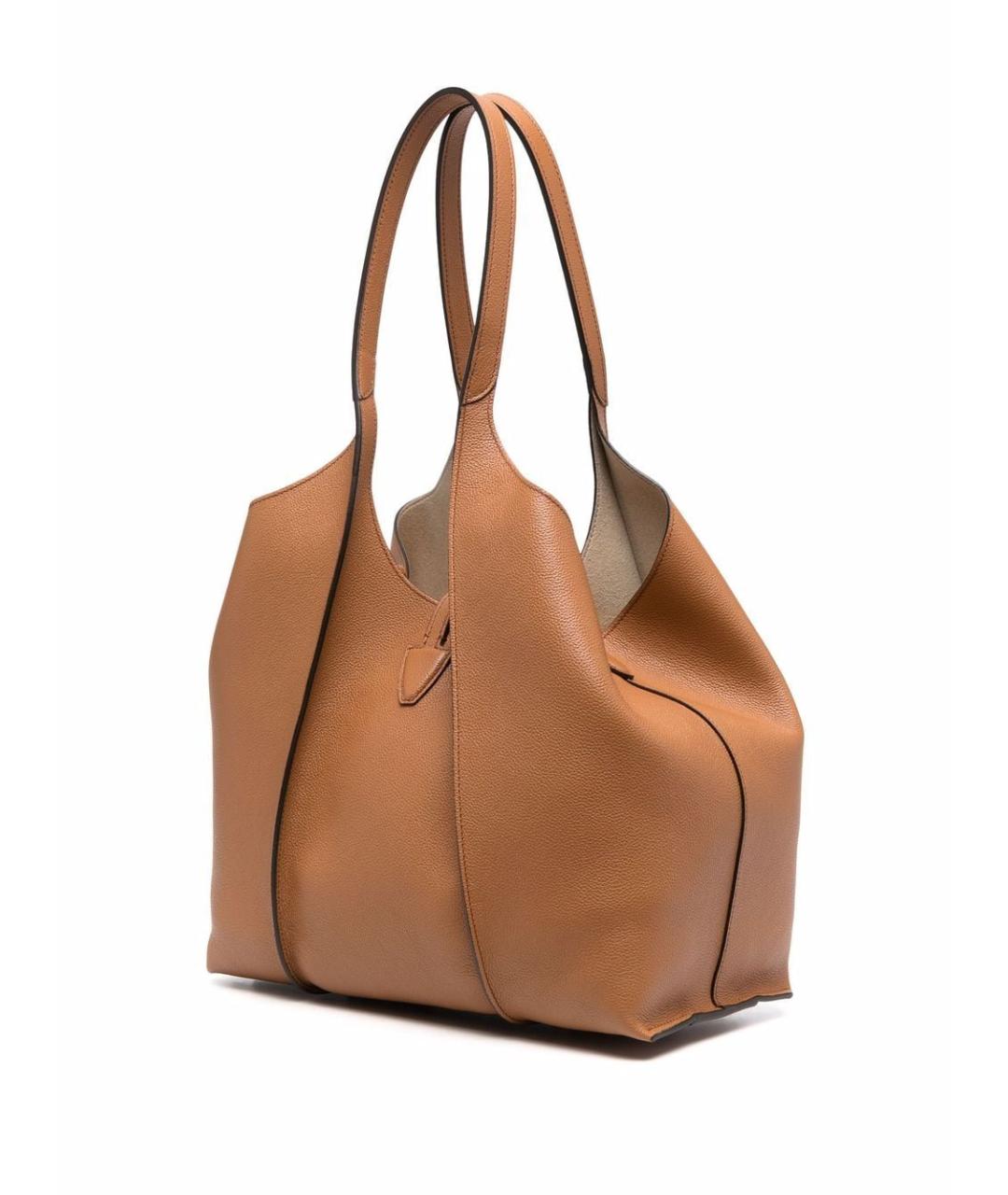 TOD'S Коричневая кожаная сумка тоут, фото 2