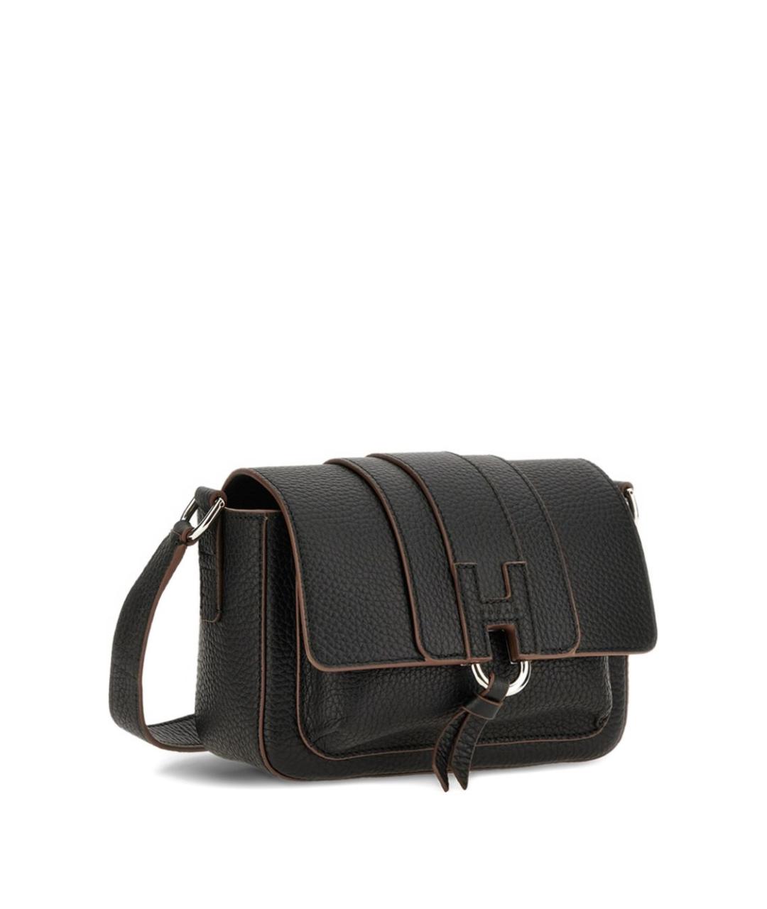 HOGAN Черная кожаная сумка через плечо, фото 3