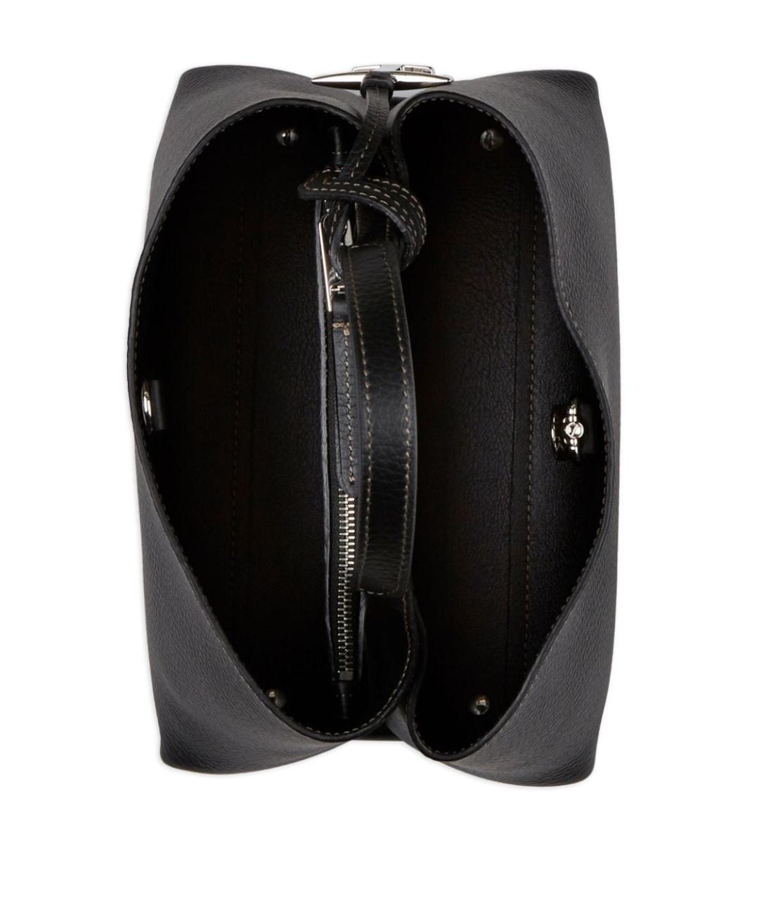 TOD'S Черная кожаная сумка тоут, фото 3