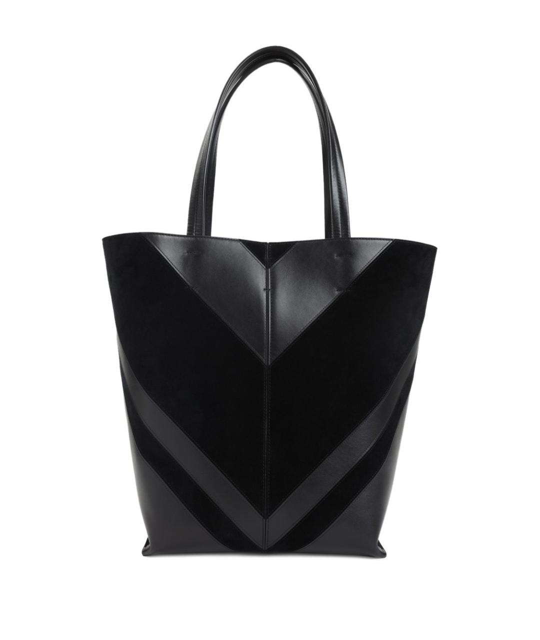 PHOEBE PHILO Черная кожаная сумка тоут, фото 1