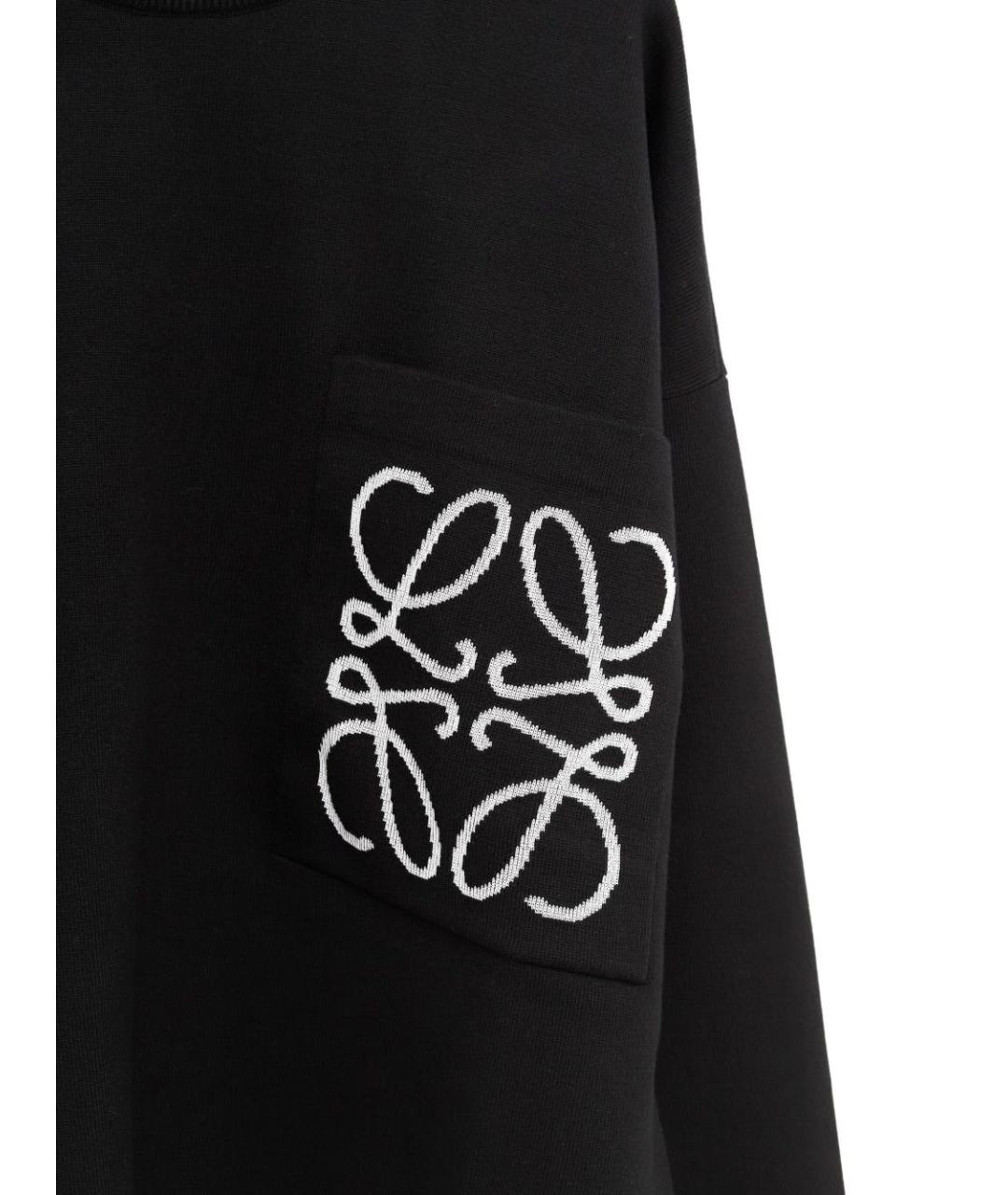 LOEWE Черный хлопковый джемпер / свитер, фото 2