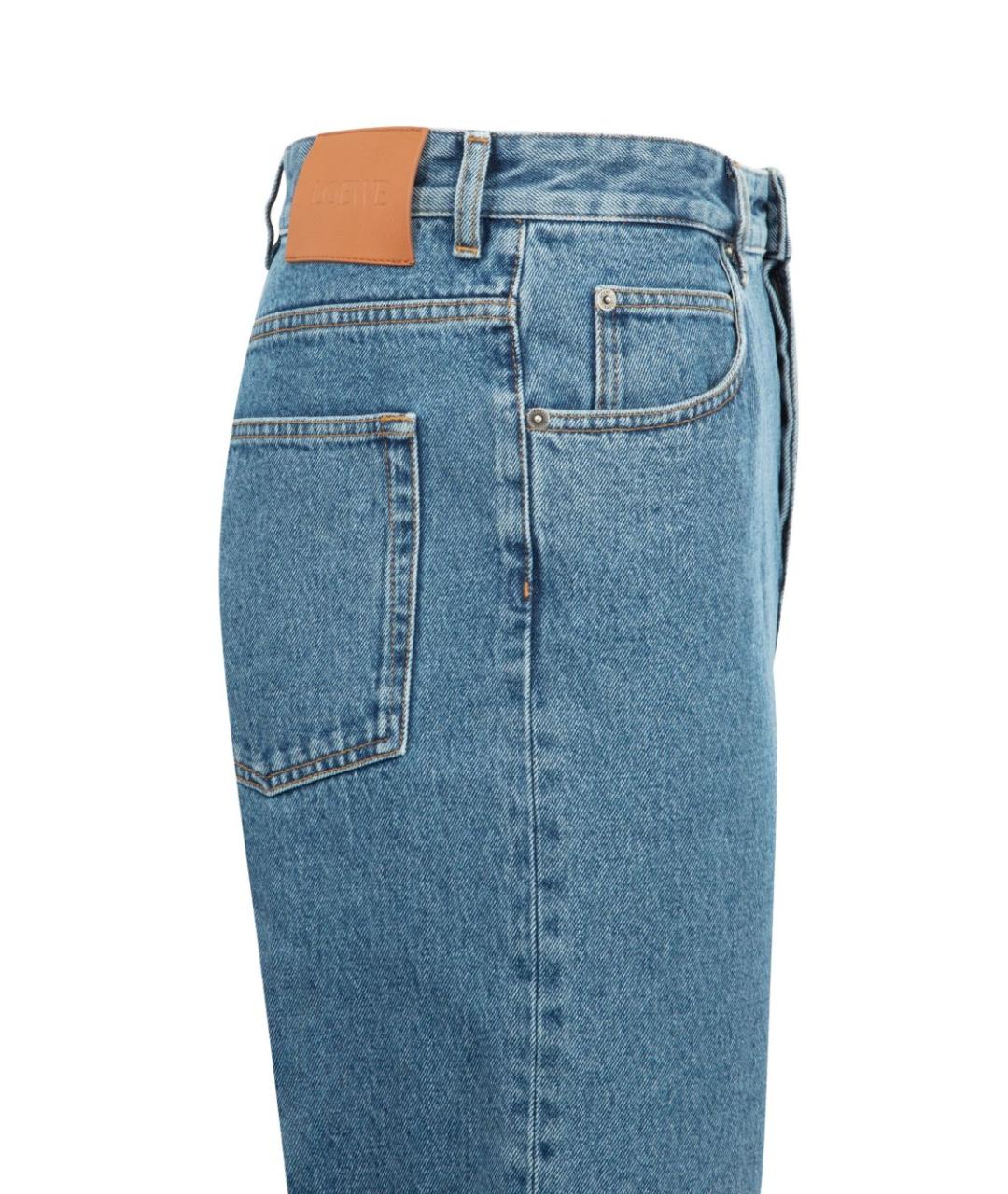 LOEWE Голубые хлопковые прямые джинсы, фото 3