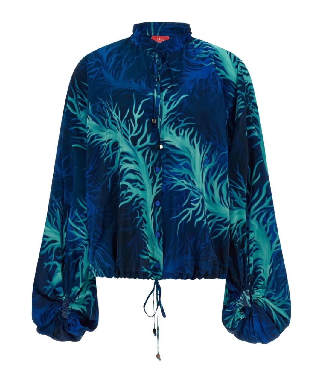 F.R.S FOR RESTLESS SLEEPERS Синяя шелковая блузы, фото 1