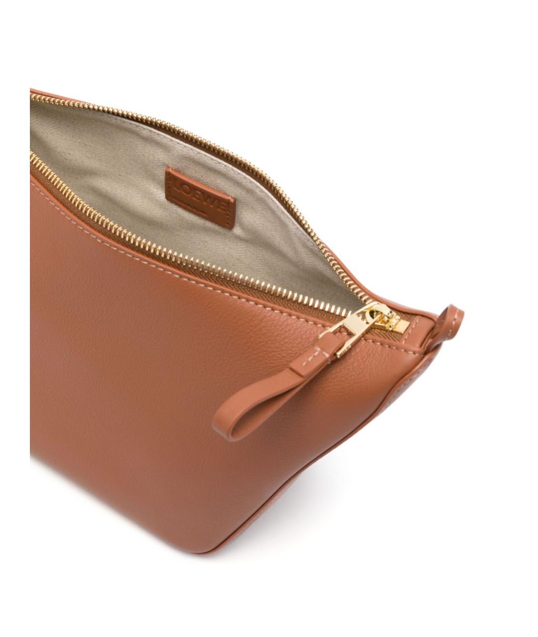 LOEWE Коричневая кожаная сумка через плечо, фото 4