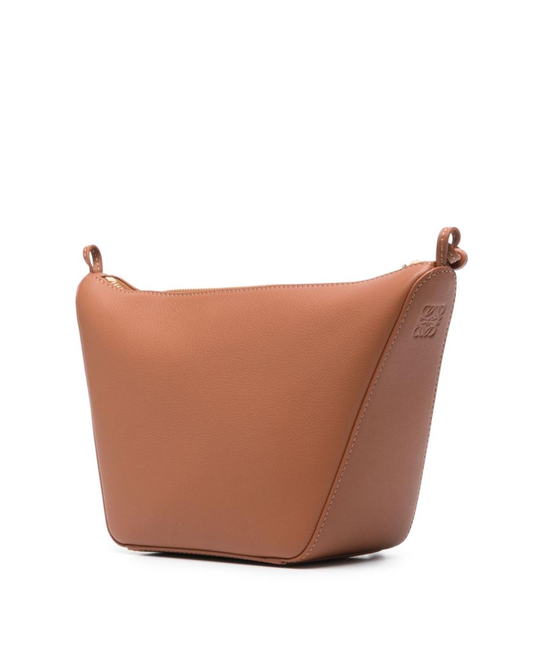 LOEWE Коричневая кожаная сумка через плечо, фото 2