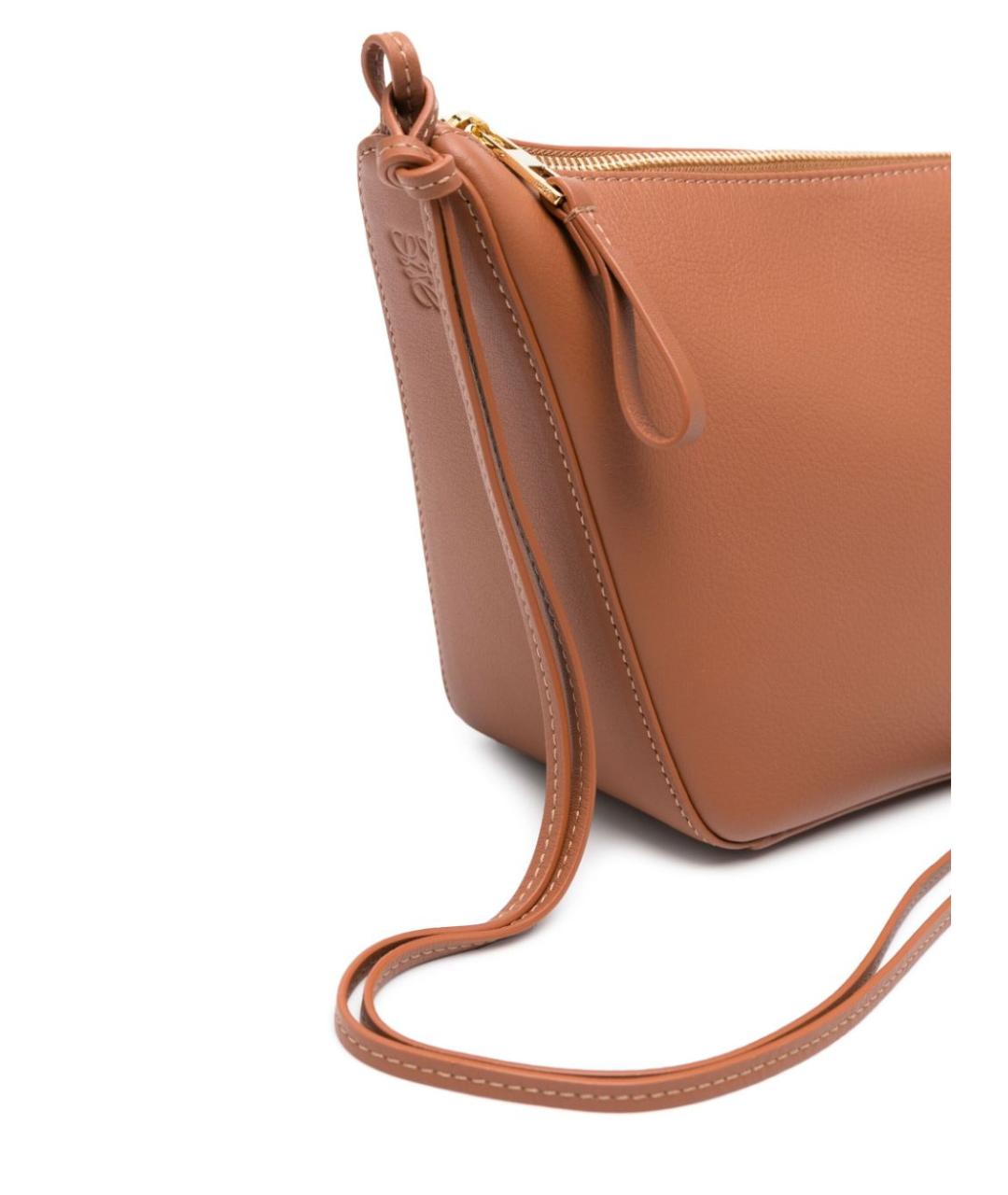 LOEWE Коричневая кожаная сумка через плечо, фото 5