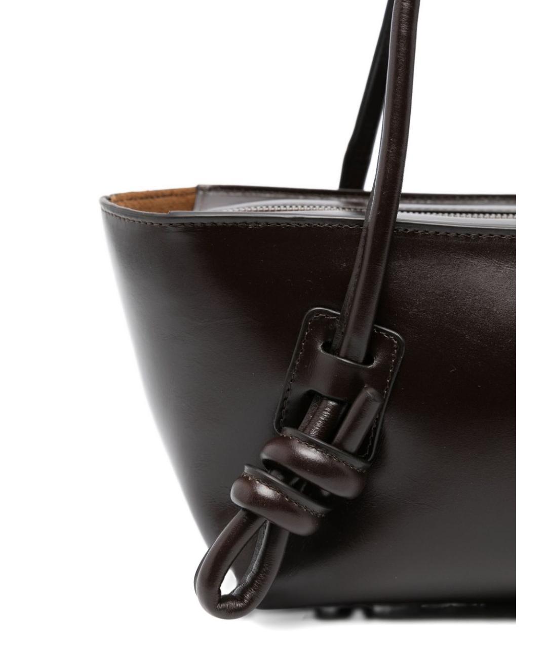 HEREU Коричневая кожаная сумка через плечо, фото 3