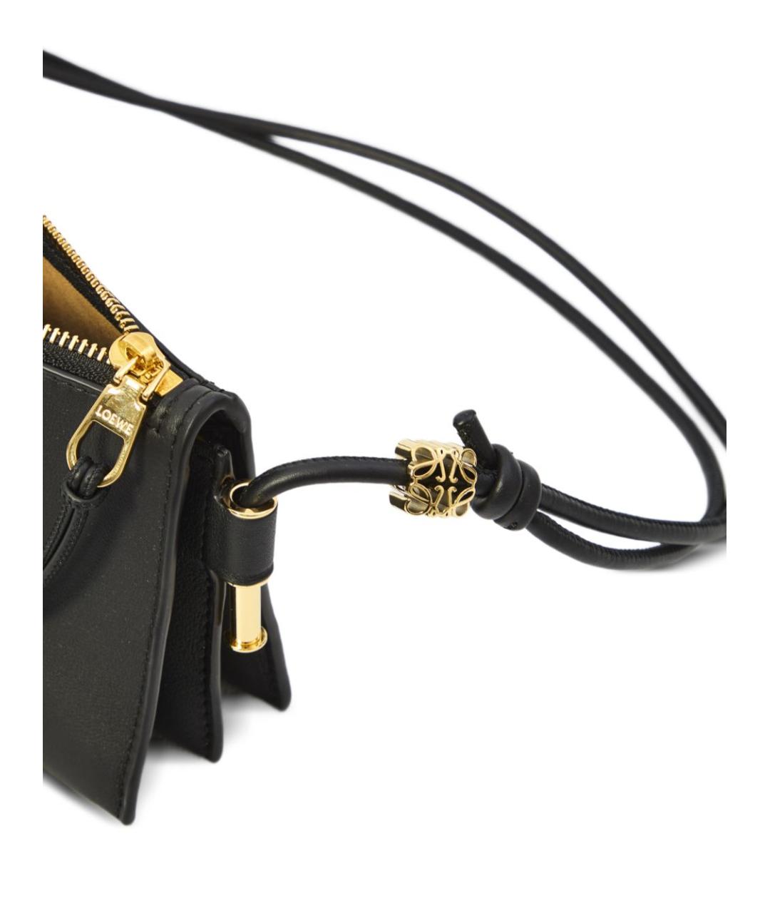 LOEWE Черная кожаная сумка через плечо, фото 4