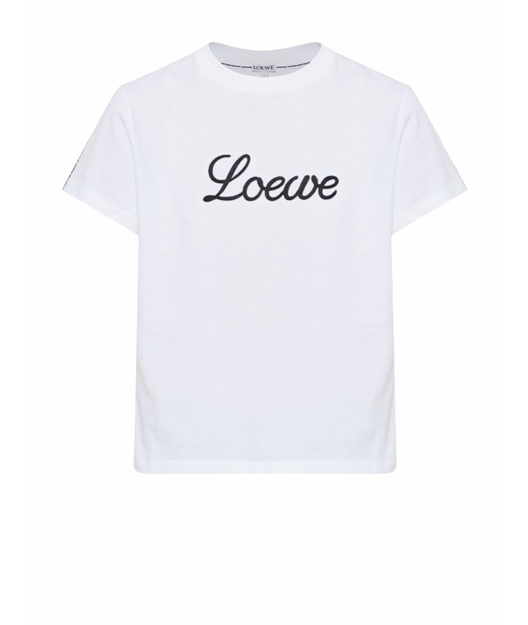 LOEWE Белая хлопковая футболка, фото 1