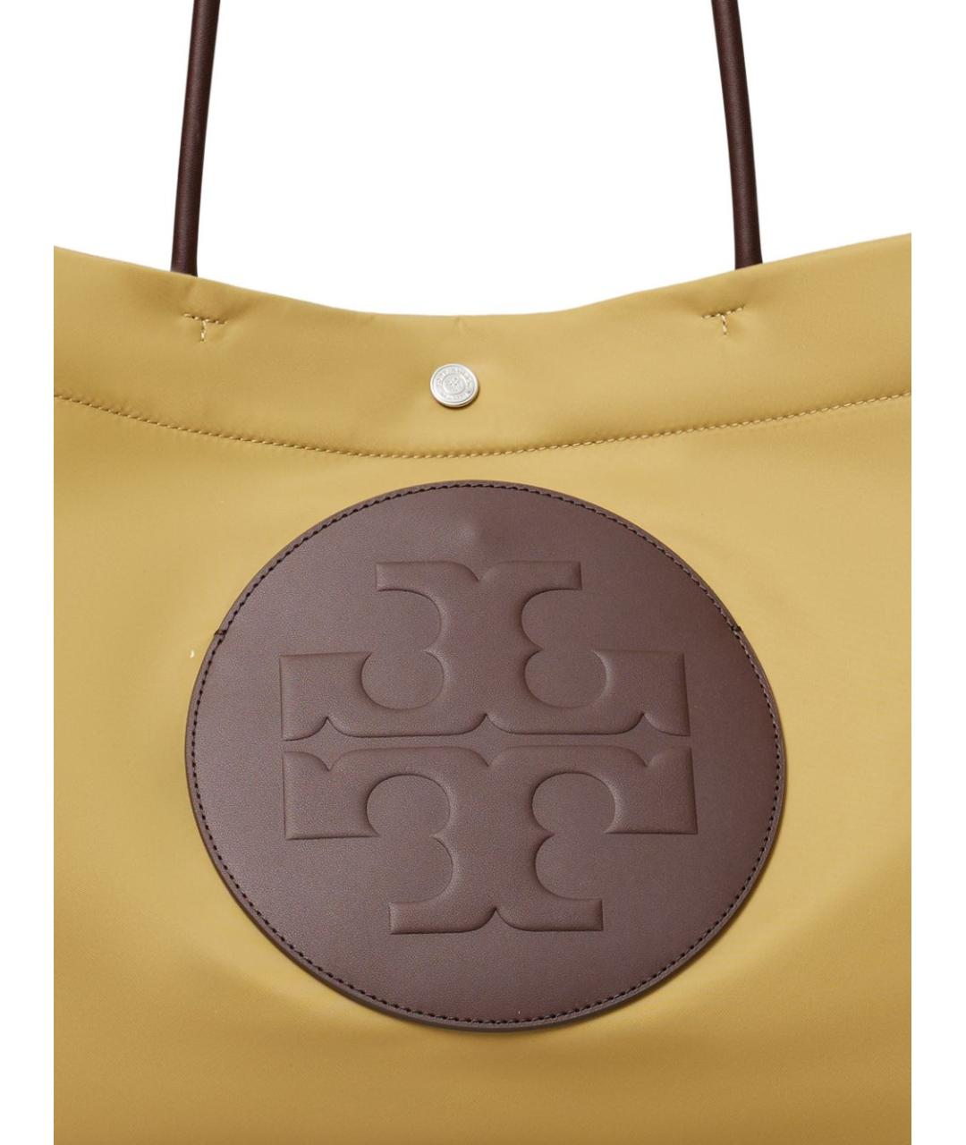 TORY BURCH Бежевая тканевая сумка тоут, фото 6