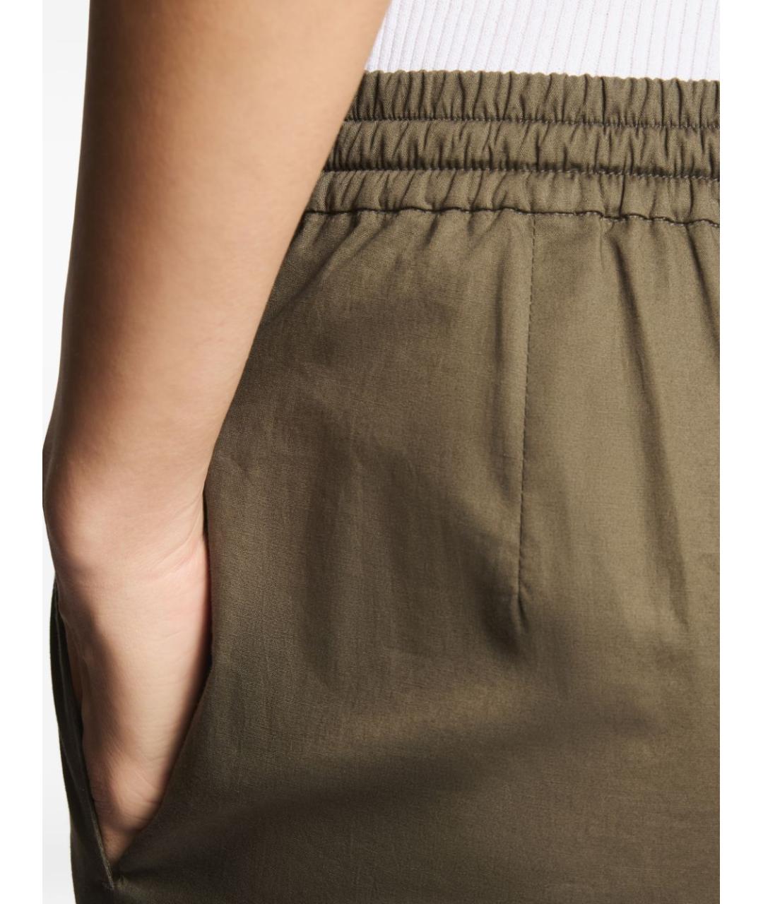 FAY Зеленые хлопковые прямые брюки, фото 2