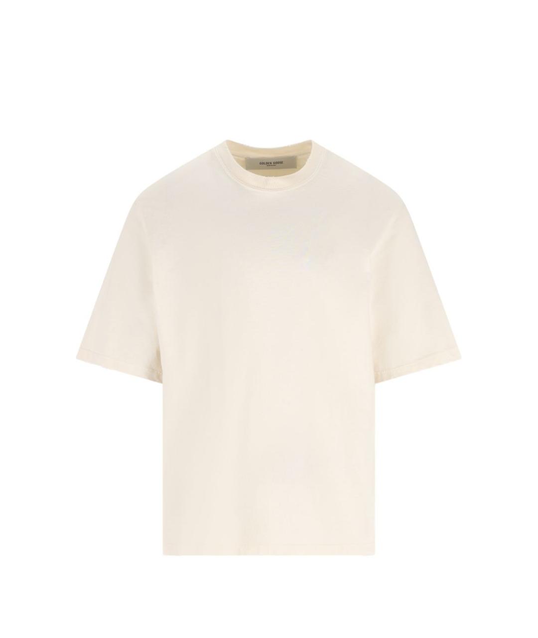 GOLDEN GOOSE DELUXE BRAND Белая хлопковая футболка, фото 1