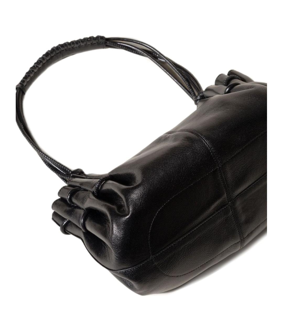 HEREU Черная кожаная сумка через плечо, фото 3