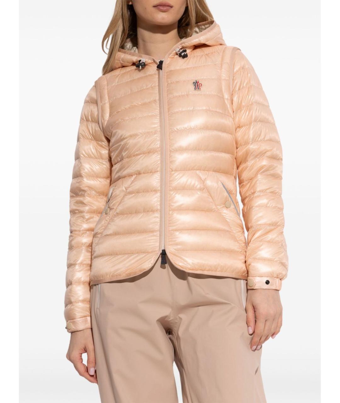 MONCLER GRENOBLE Бежевая полиамидовая куртка, фото 6