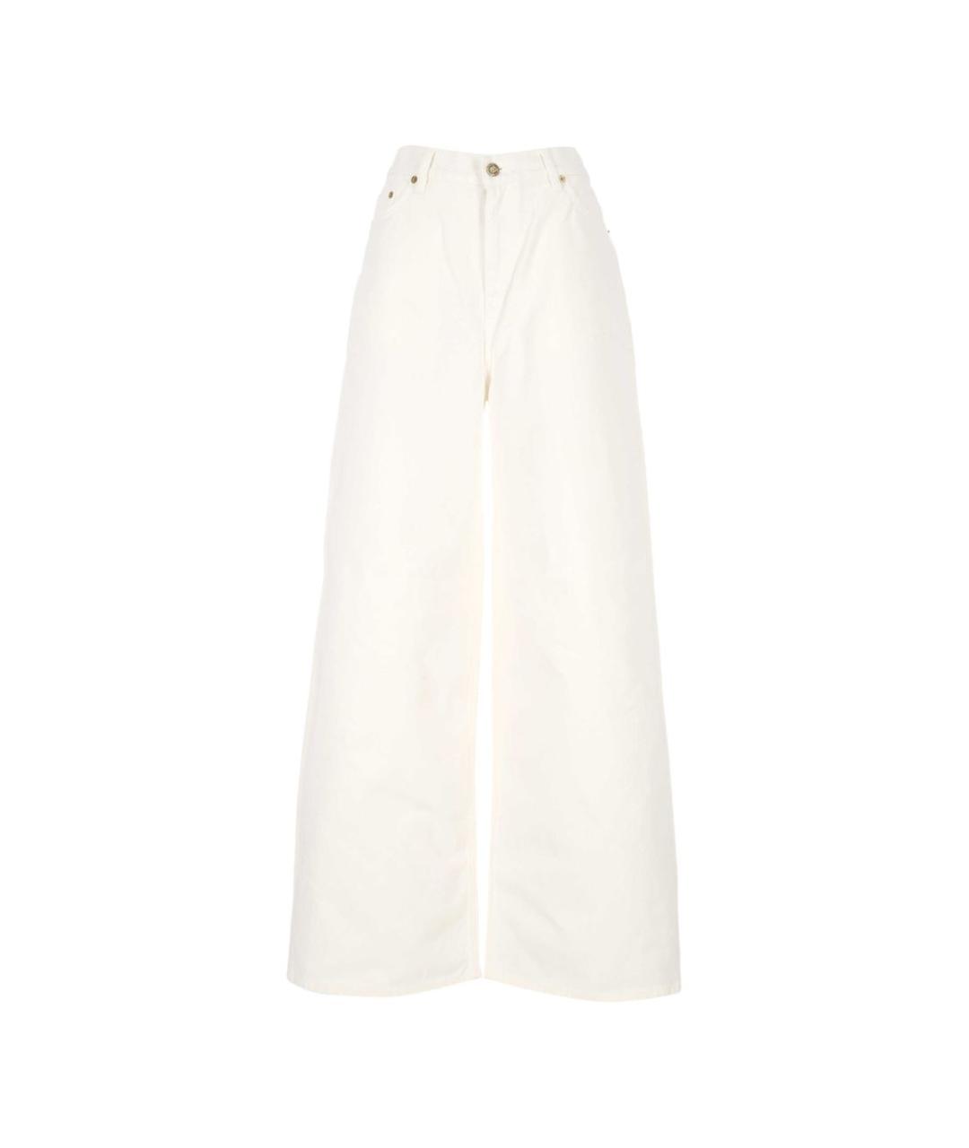 GOLDEN GOOSE DELUXE BRAND Белые хлопковые прямые джинсы, фото 1