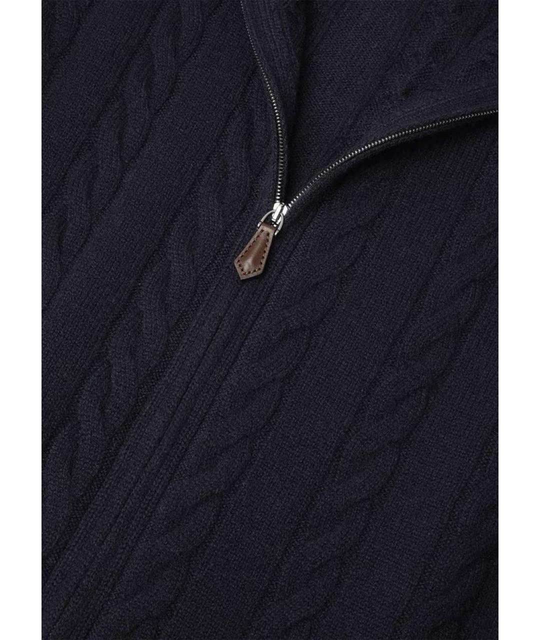 LORO PIANA Темно-синий кашемировый кардиган, фото 3