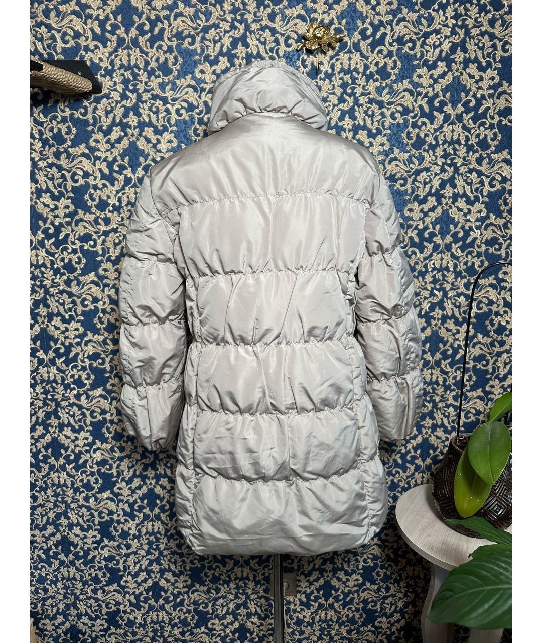 PRADA Серый полиэстеровый пуховик, фото 2