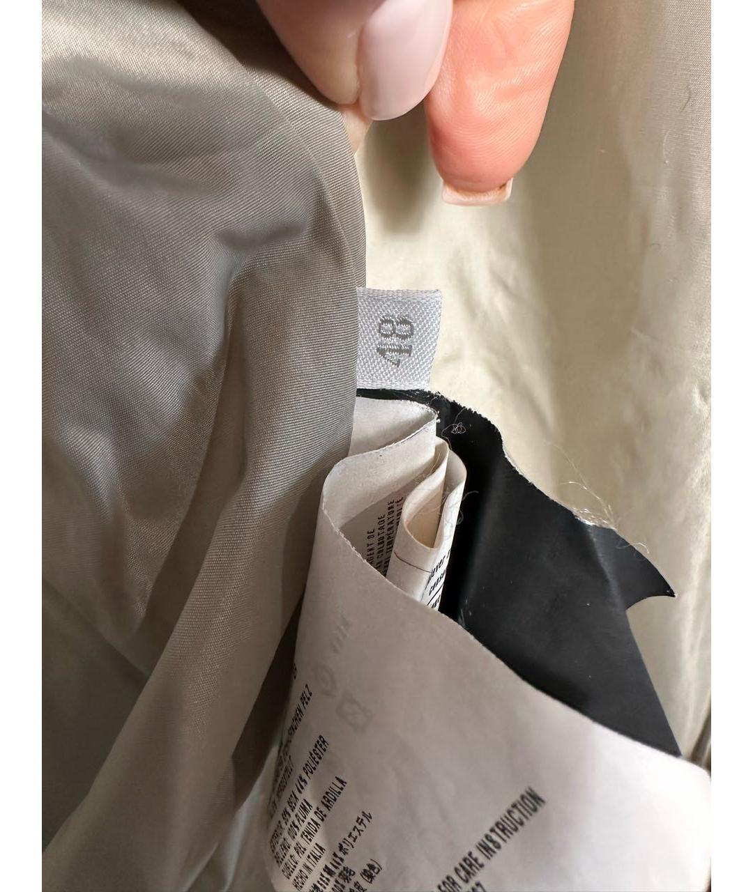 PRADA Серый полиэстеровый пуховик, фото 5