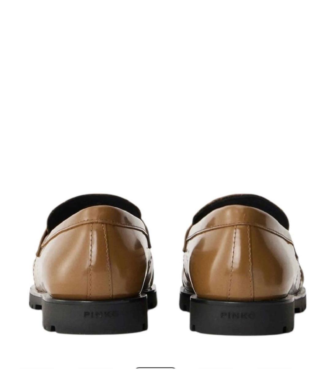 PINKO Коричневые кожаные лоферы, фото 3
