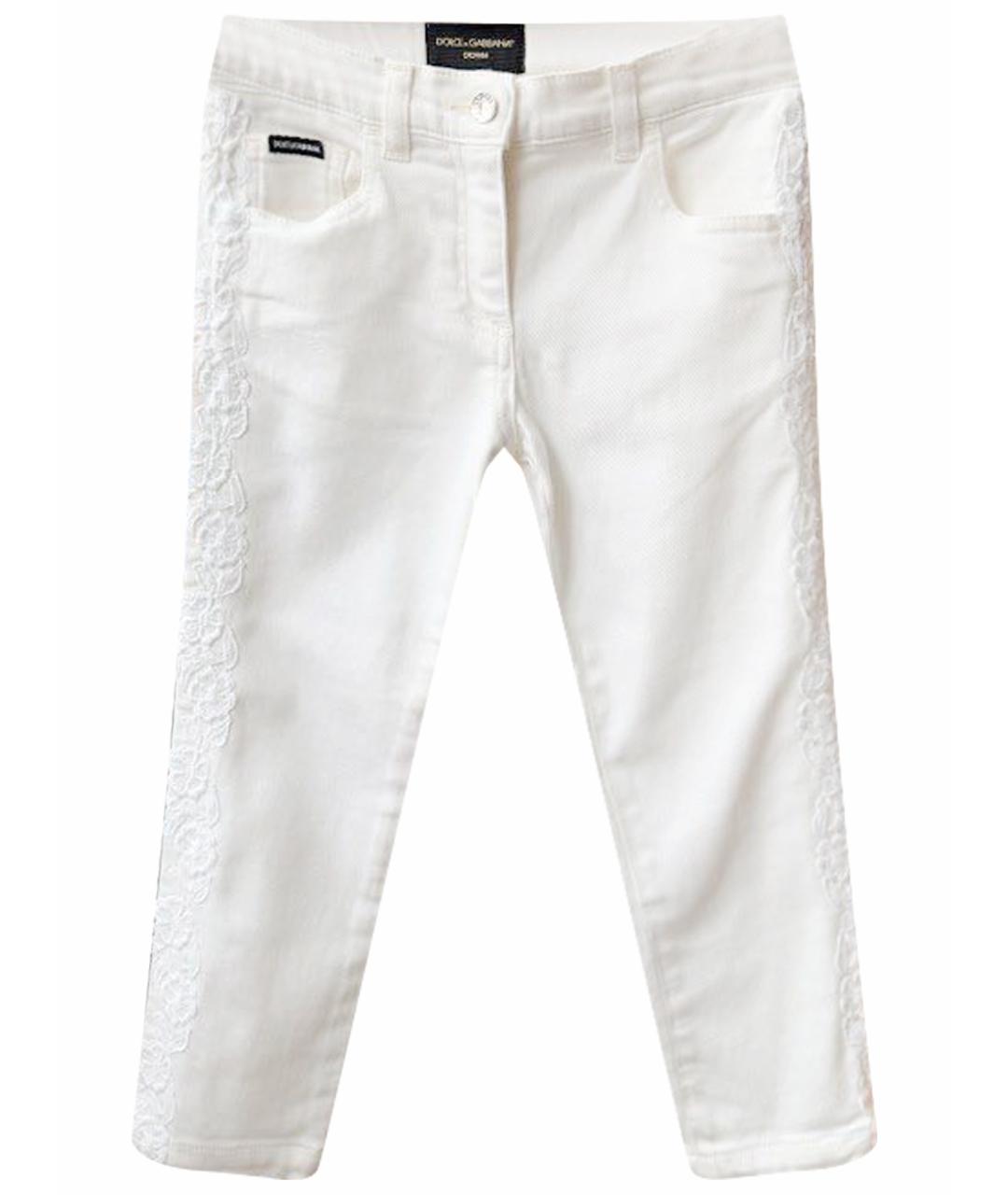 DOLCE & GABBANA KIDS Белые деним детские джинсы, фото 1