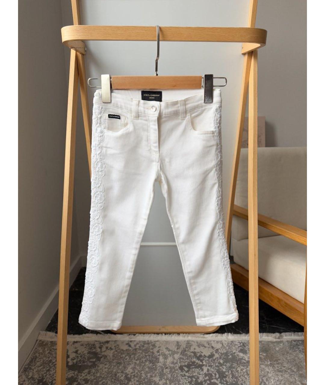 DOLCE & GABBANA KIDS Белые деним детские джинсы, фото 5