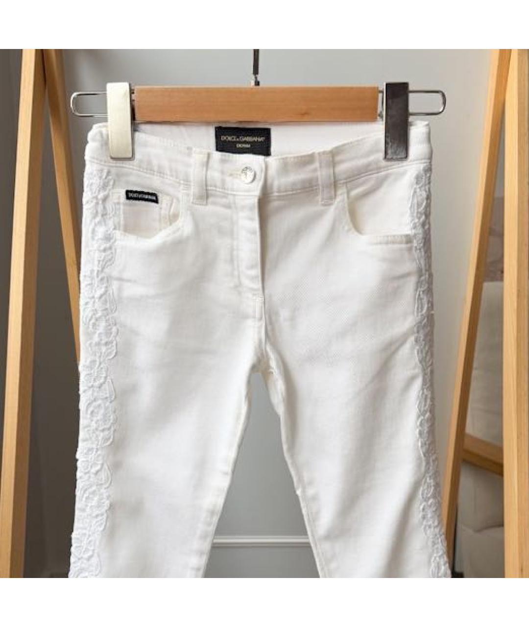 DOLCE & GABBANA KIDS Белые деним детские джинсы, фото 3