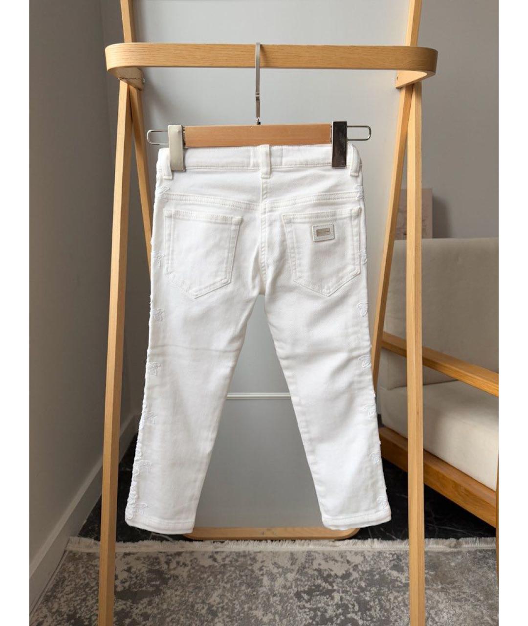 DOLCE & GABBANA KIDS Белые деним детские джинсы, фото 2