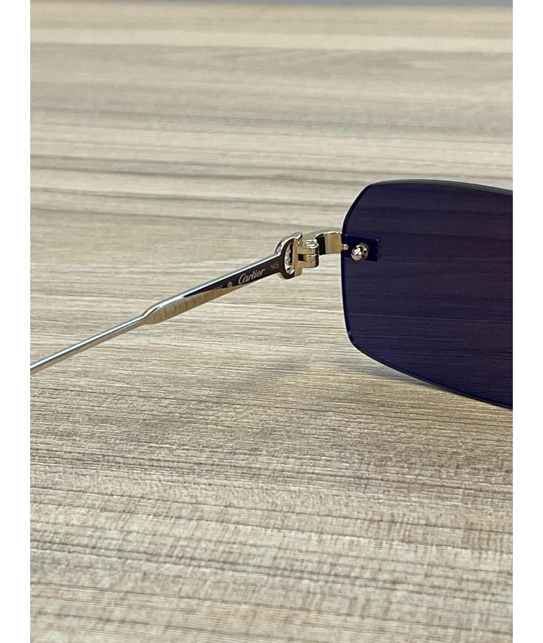 CARTIER Золотые металлические солнцезащитные очки, фото 5