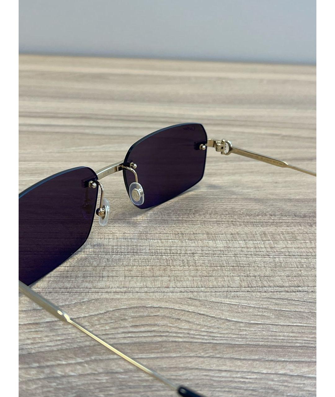 CARTIER Золотые металлические солнцезащитные очки, фото 4