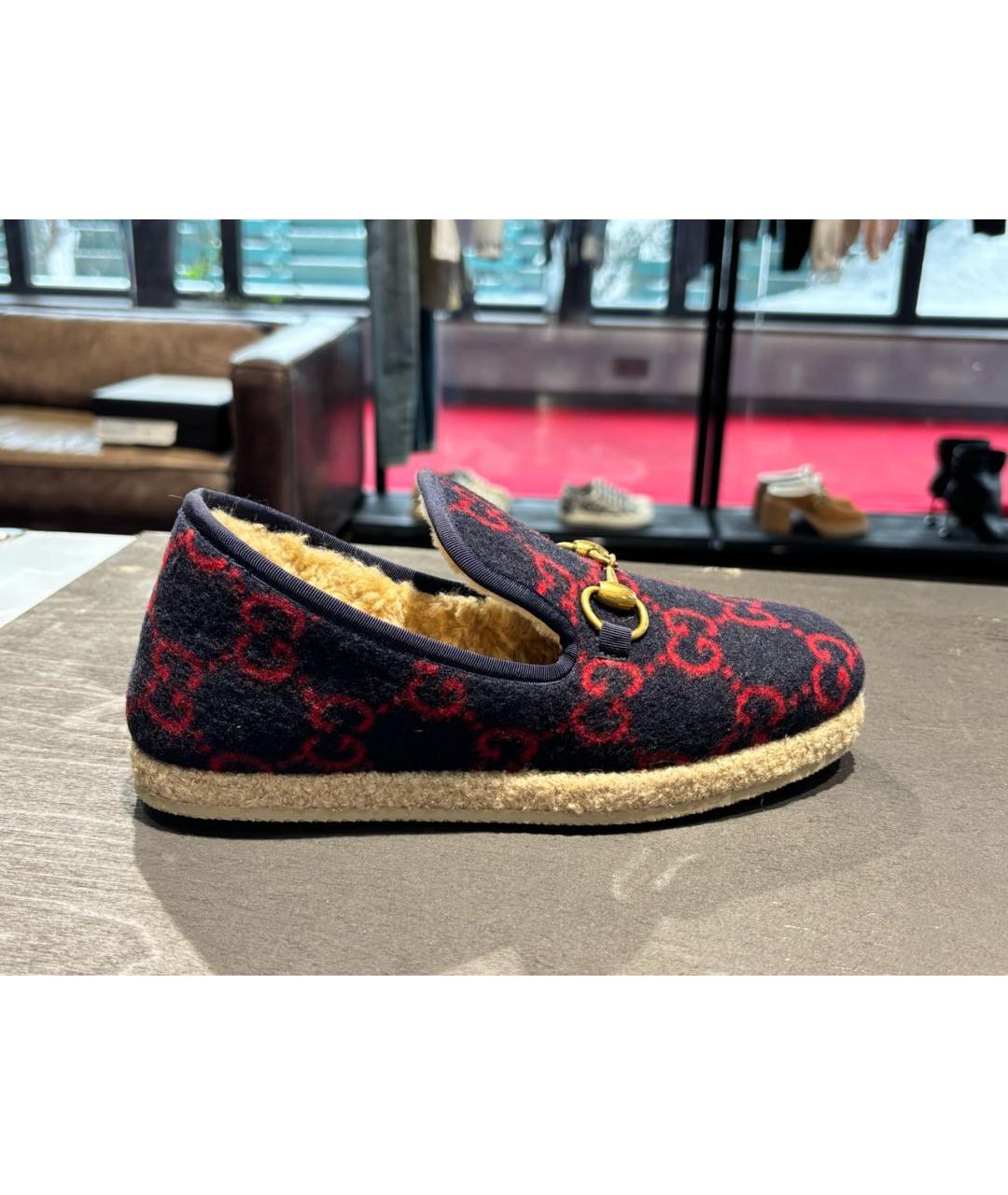 GUCCI Темно-синие текстильные эспадрильи, фото 8