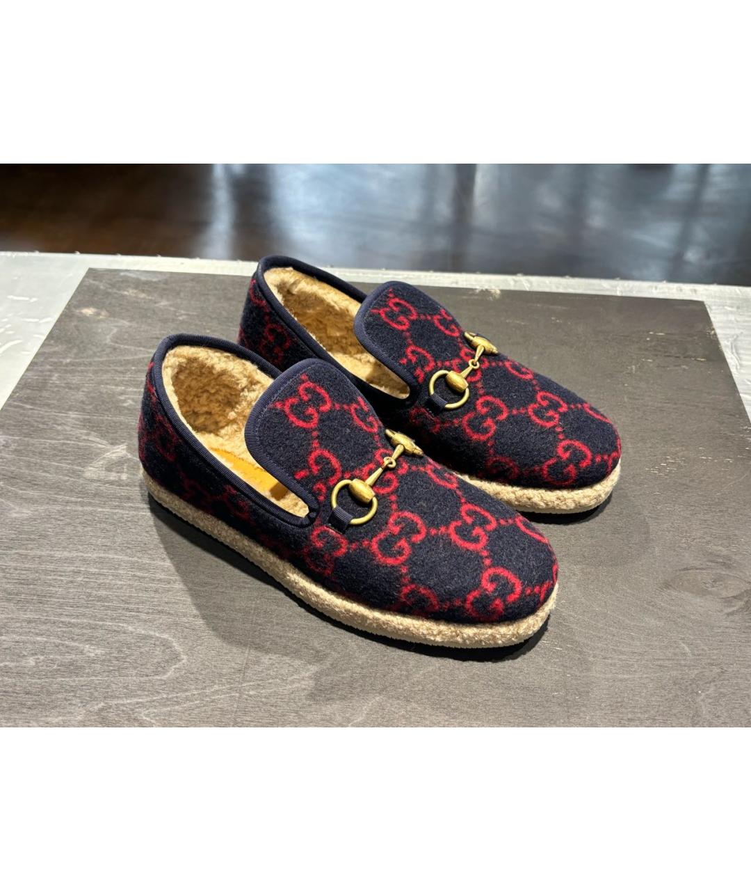 GUCCI Темно-синие текстильные эспадрильи, фото 2