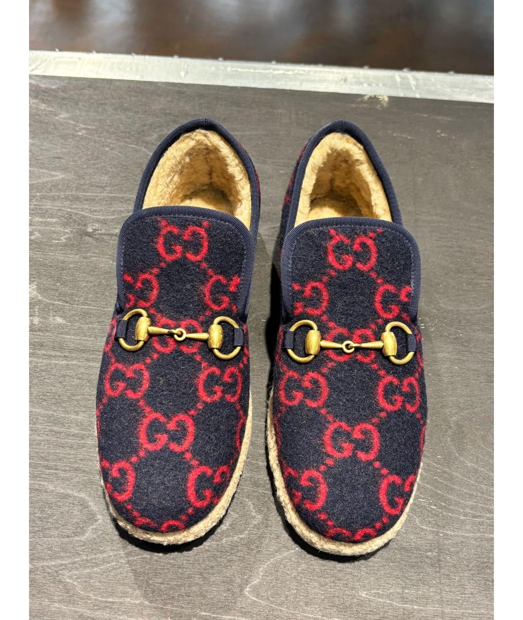 GUCCI Темно-синие текстильные эспадрильи, фото 3