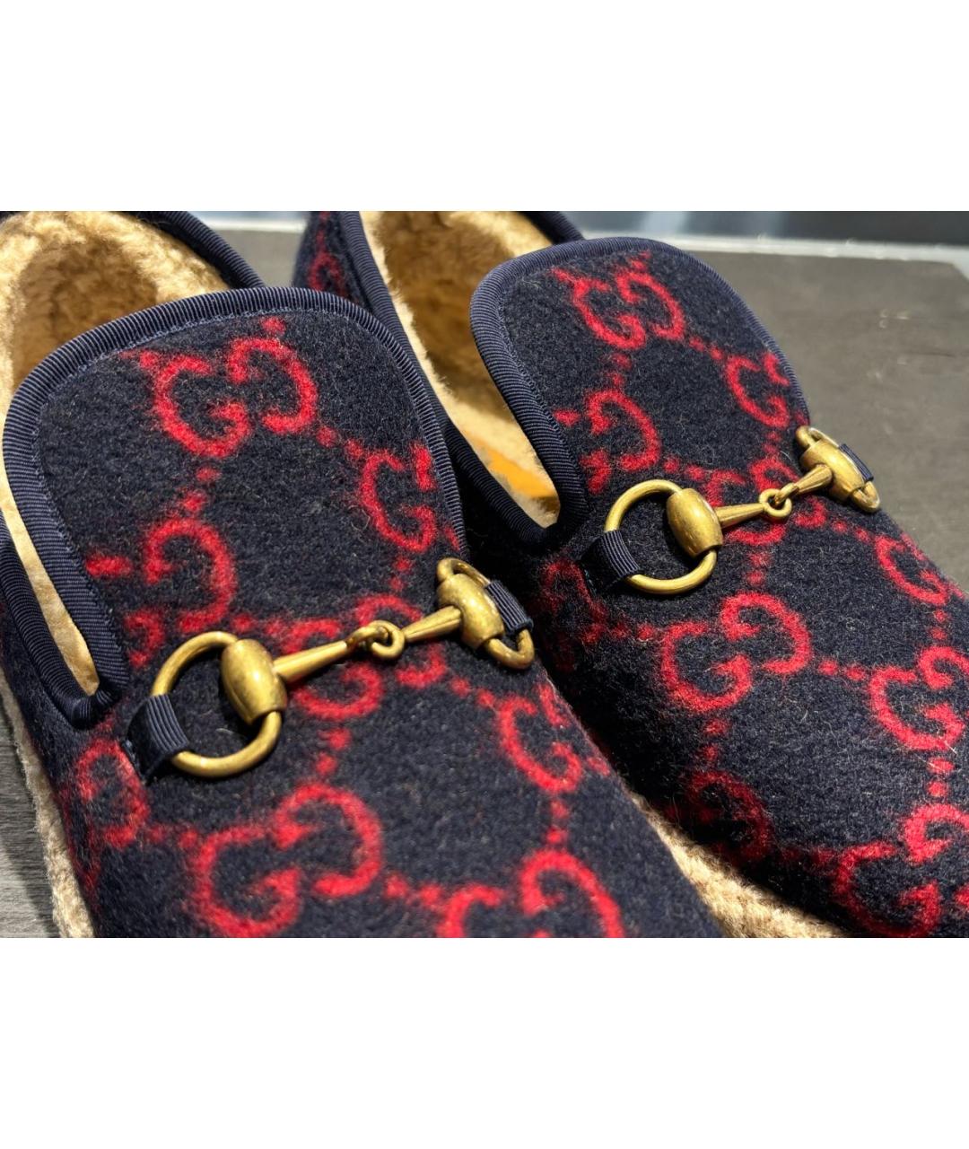 GUCCI Темно-синие текстильные эспадрильи, фото 5